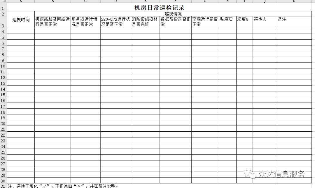 众达说两化融合A044B-记录文件之机房巡检UPS充放电记录